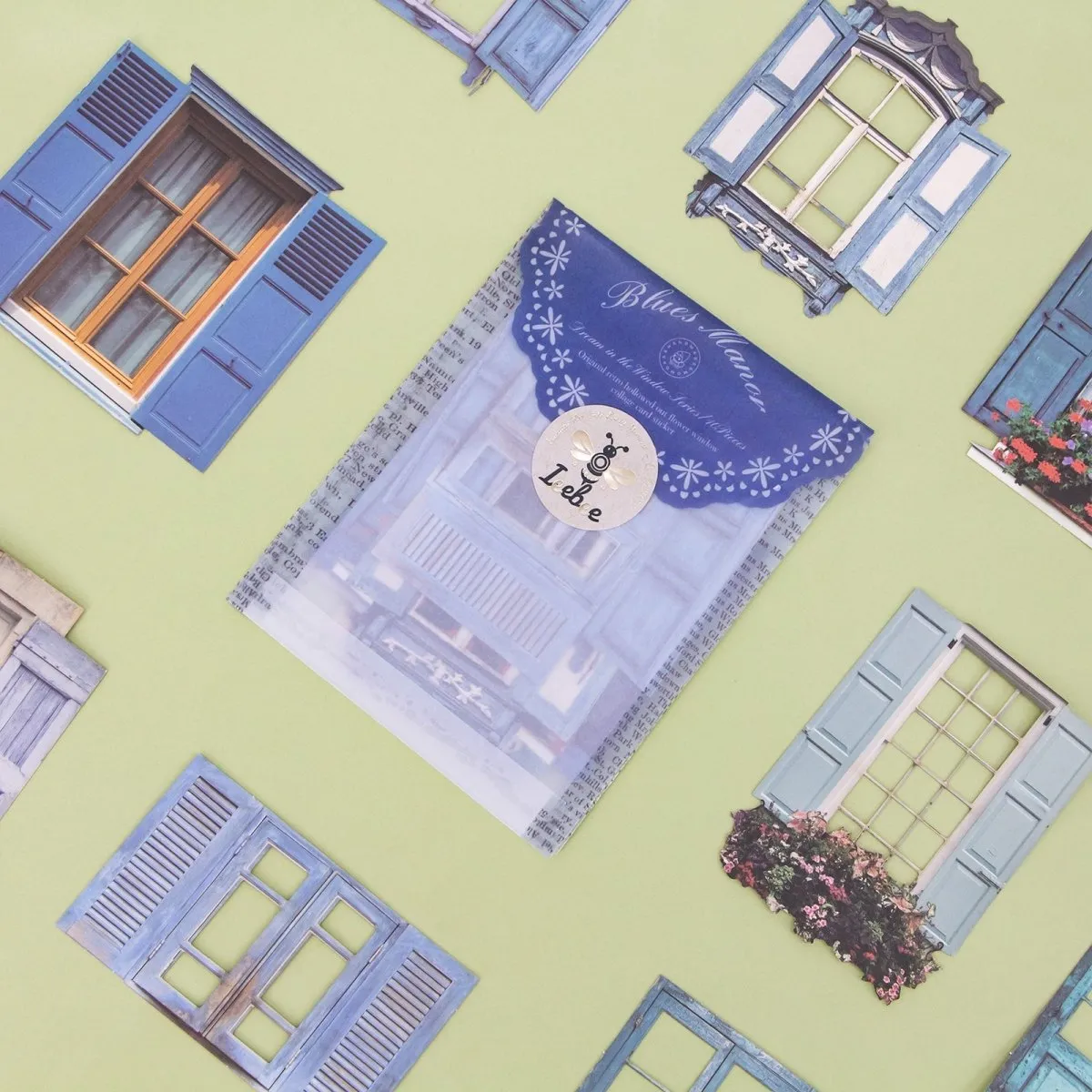 Ieebee Dream Window Aufkleber 10 Stück Green Forest Retro
