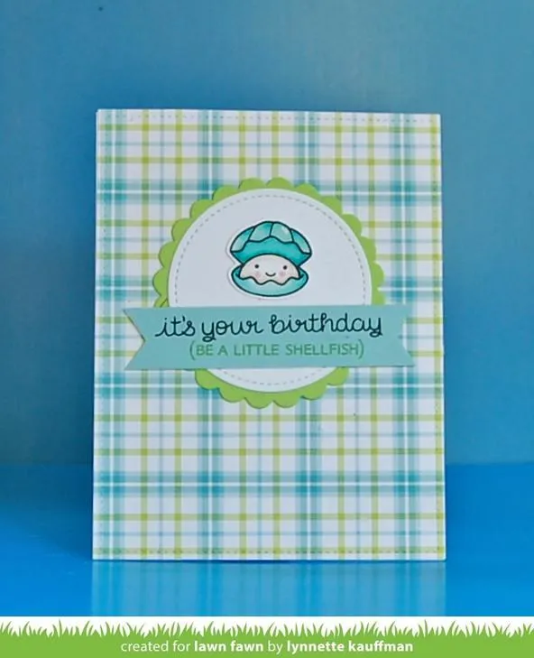 Lawn Fawn Year Six Clear Stamps Geburtstag Muschel Mini