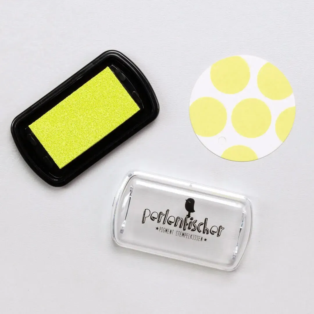 Perlenfischer Limone Mini Stempelkissen Gelb