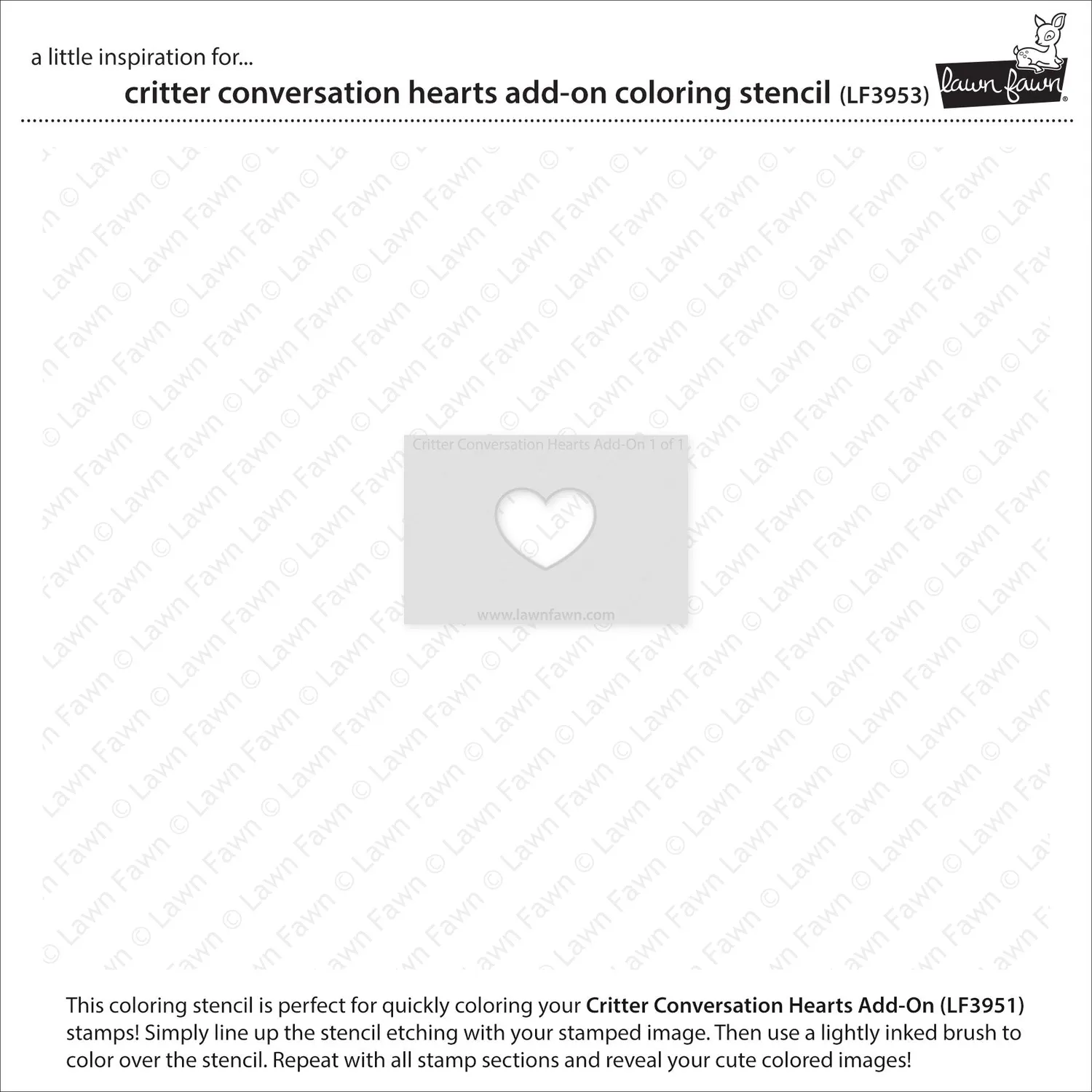 Lawn Fawn Critter Conversation Hearts LF3953 Schablone