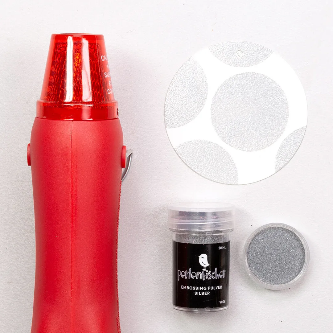 Perlenfischer Embossing Set Wärmepistole + Pulver 20 ml