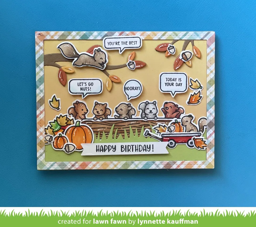 Lawn Fawn Simply Celebrate Squirrels Stempelset Herbst