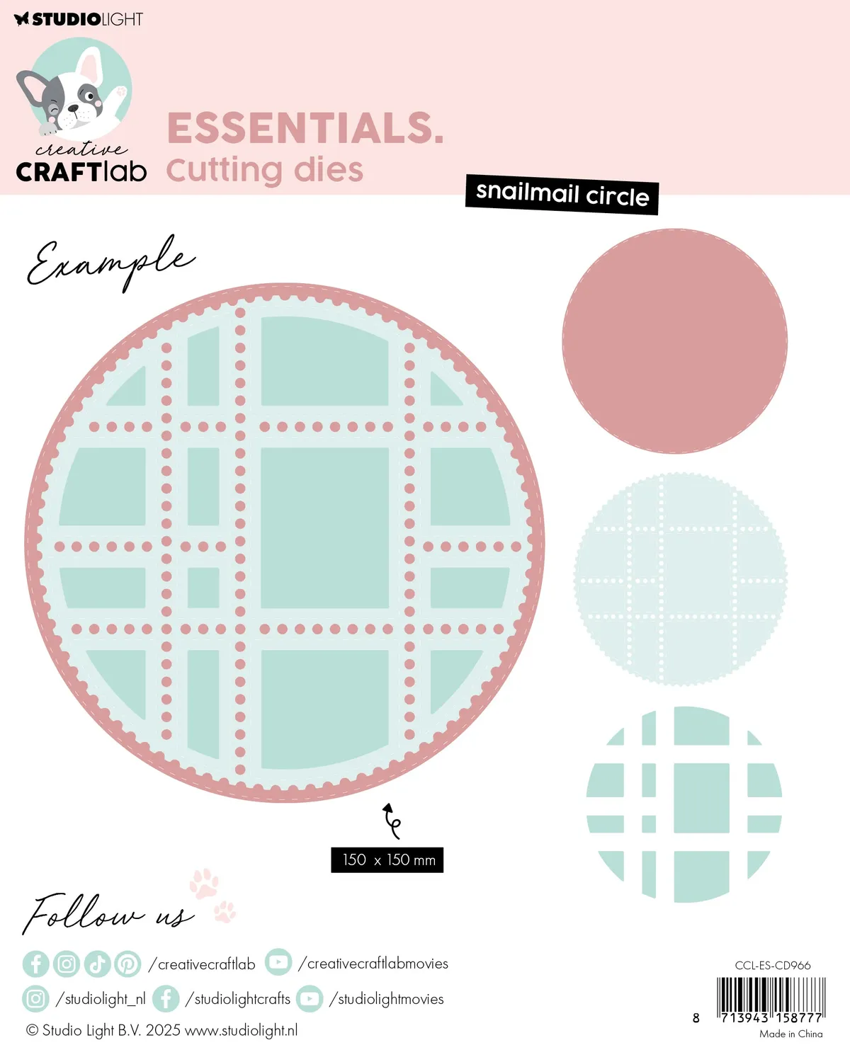 Creative Craftlab Essentials Snailmal Circle Stanzschablone