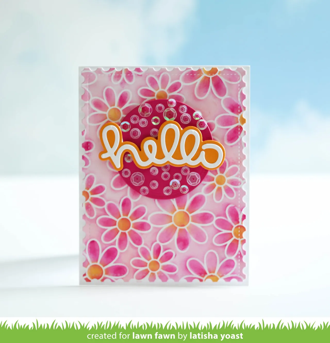 Lawn Fawn Scripty Hello Outline Stanze Add-on