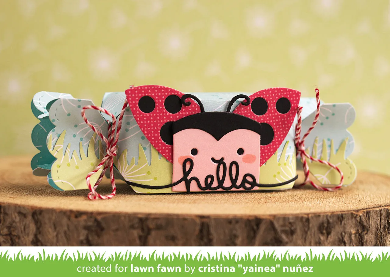 Lawn Fawn Tiny Gift Box Ladybug Stanzschablone Marienkäfer