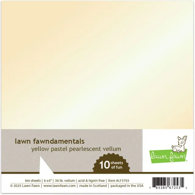 Lawn Fawn Yellow Pastel LF3703 Pergamentpapier 6x6