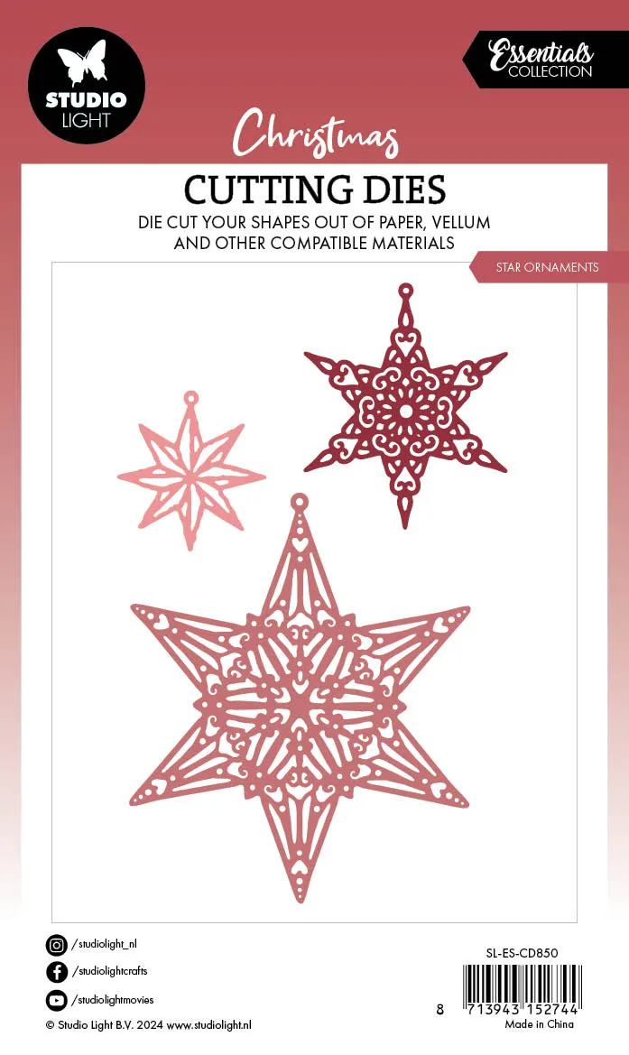 Studio Light Essentials Star Ornaments Stanzschablone Sterne
