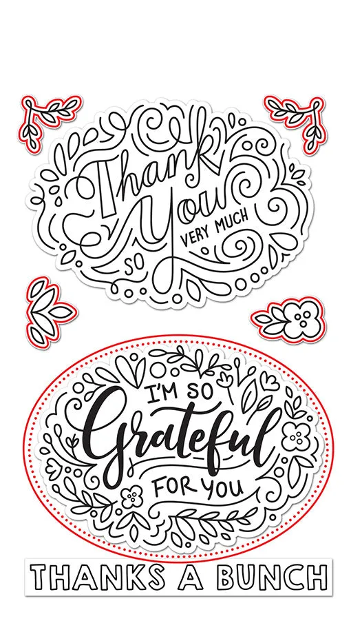 Lawn Fawn Giant Thank You Messages Lawn Cuts Stanze