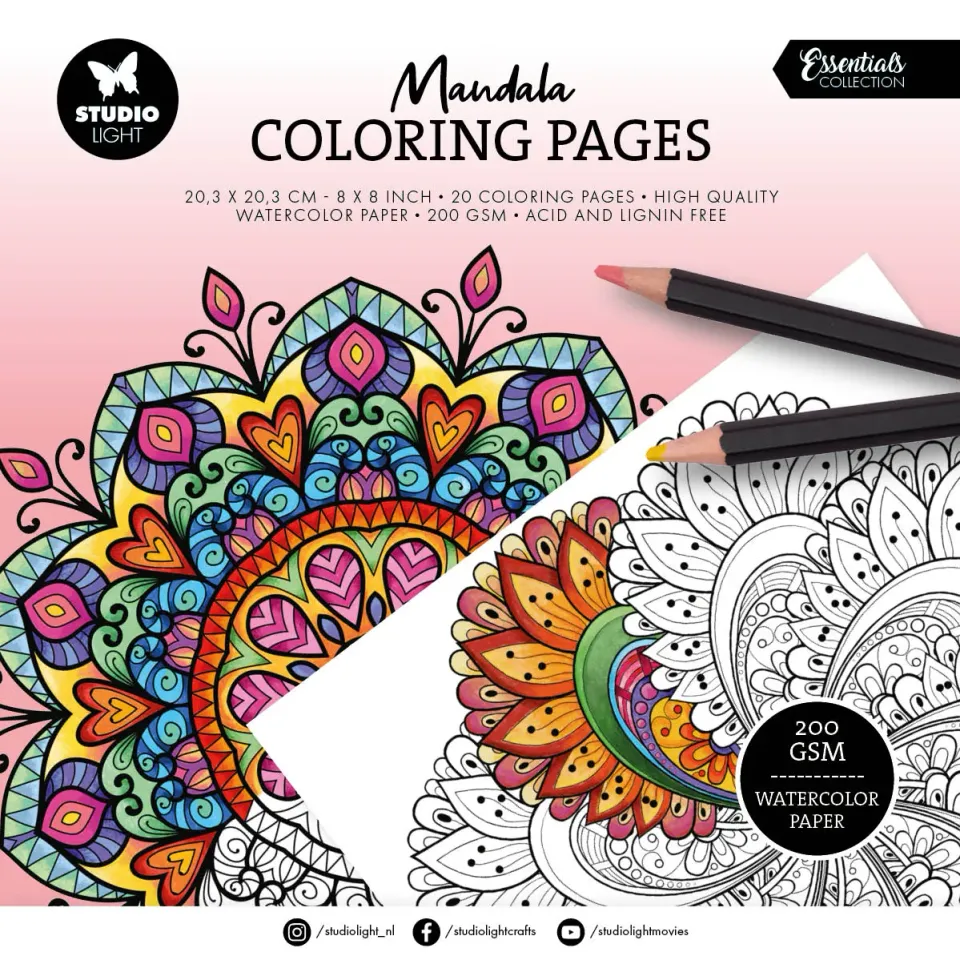 StudioLight Essentials Malpapier Mandala 02 20 Blatt