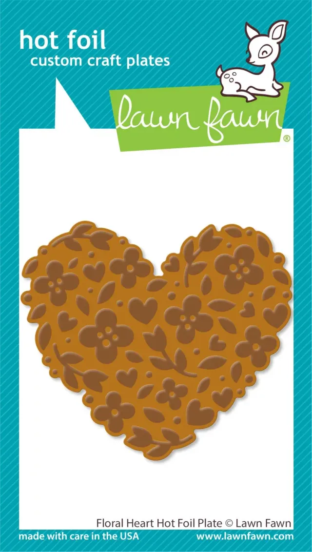 Lawn Fawn Floral Heart Hot-Foil-Platte Herz
