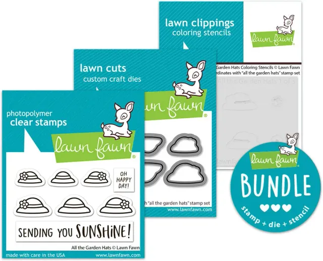 Lawn Fawn All the Garden Hats Bundle Garten