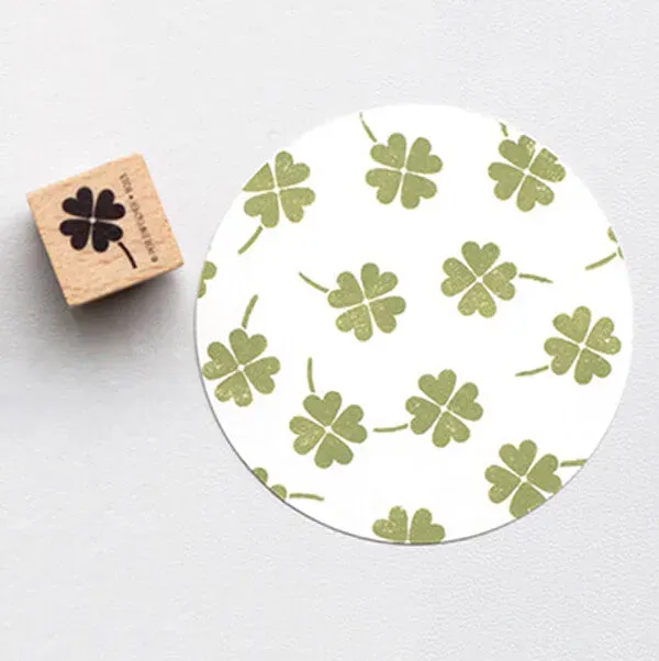 Perlenfischer Cloverleaf Stempel 19 x 13 mm Kleeblatt
