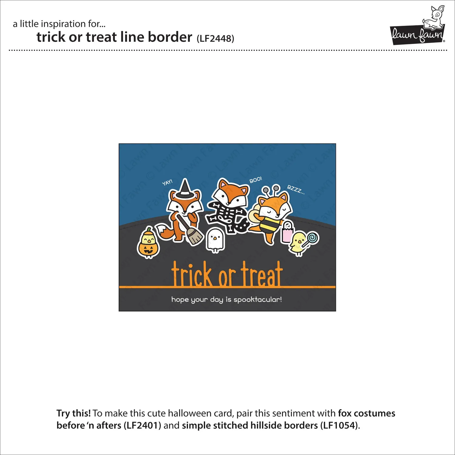 Lawn Fawn Trick or Treat Line Border Stanzschablone