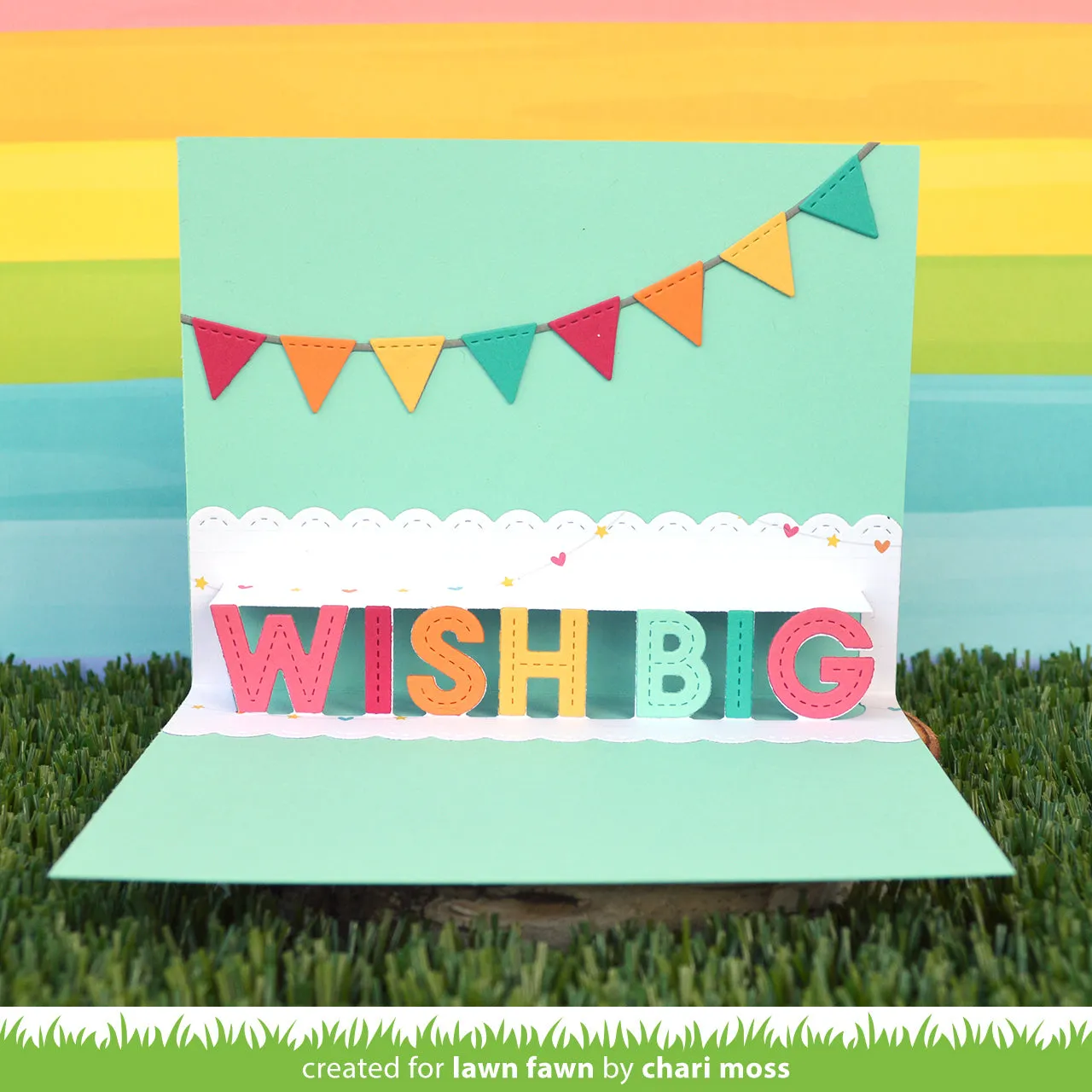 Lawn Fawn Pop-Up Wish Big Stanze 14x6,7cm Interaktiv