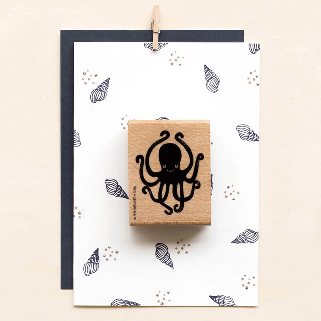 Perlenfischer Seashell Stripes Stempel 17x8 mm