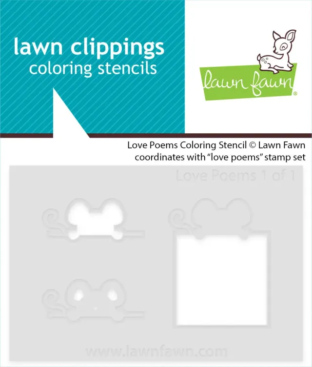 Lawn Fawn Love Poems LF3625 Coloring Stencil 1-teilig