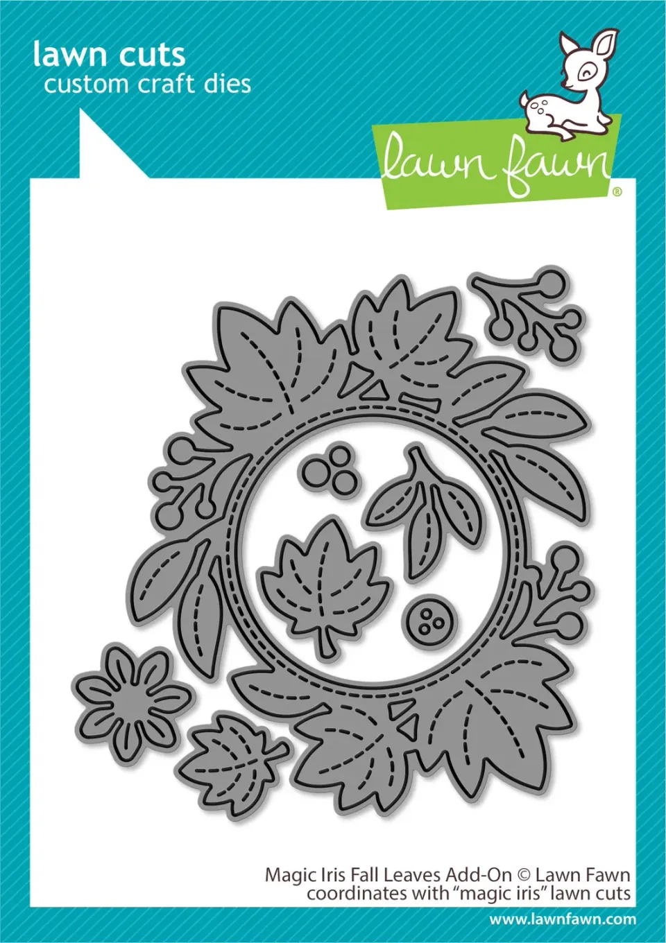 Lawn Fawn Magic Iris Fall Leaves Stanzform Herbst