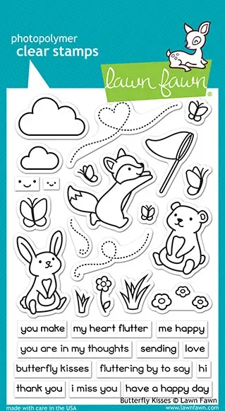 Lawn Fawn Butterfly Kisses Stempel LF1882 Tiermotive