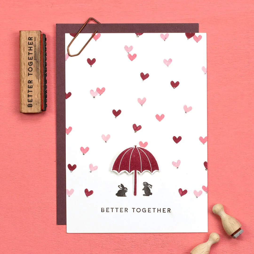 Perlenfischer Herz 3 mini Stempel 7x6 mm Liebe