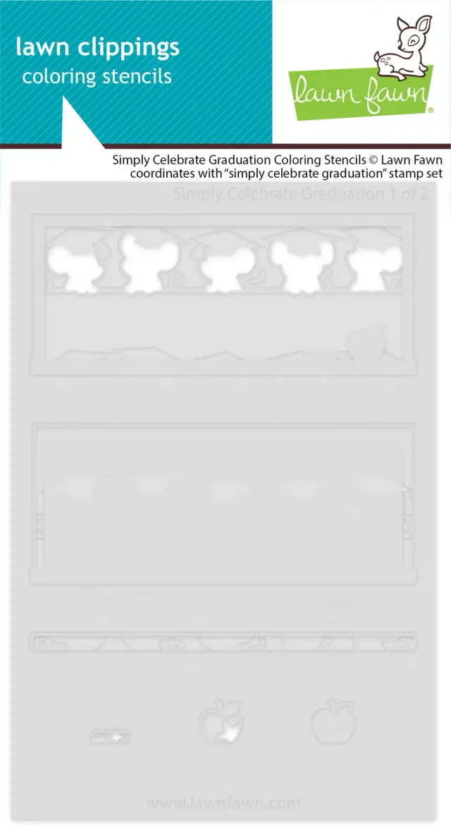 Lawn Fawn Simply Celebrate Graduation Coloring Schablonen 2tlg