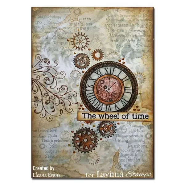 Lavinia Stamps Steampunk Script Stempel Photopolymer
