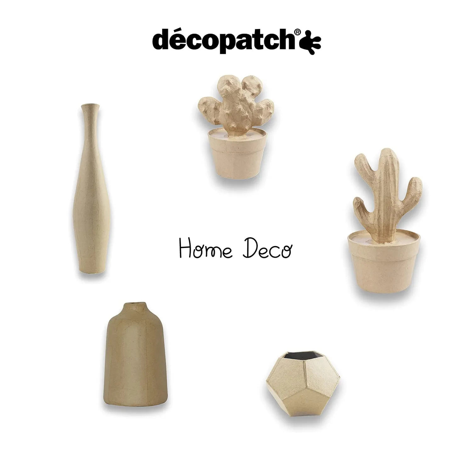 Décopatch AC894C Ginkgoblatt Pappmaché Rohling 32 cm braun