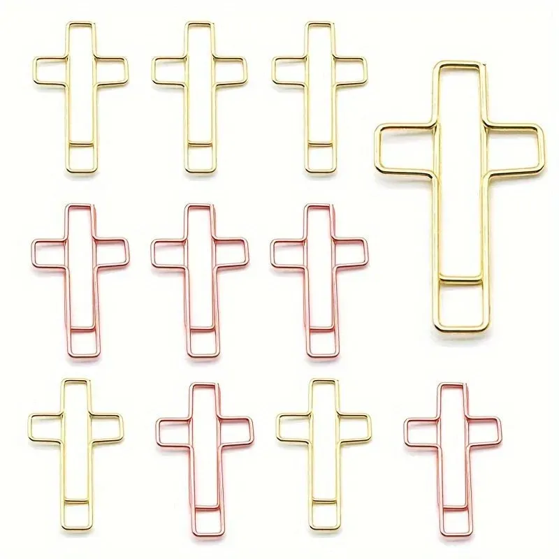Ieebee Cross Shaped Büroklammern Gold 20 Stück Metall