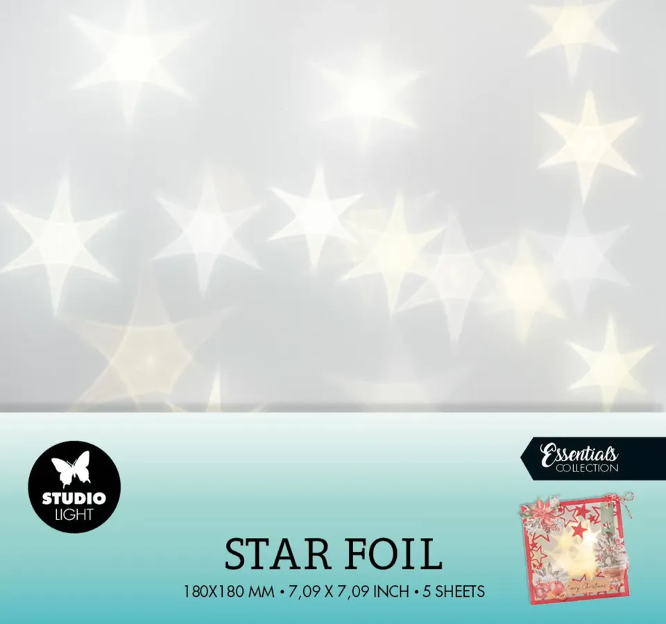 StudioLight Essentials Star Foil Sternfolie 5 Blatt 180 mm