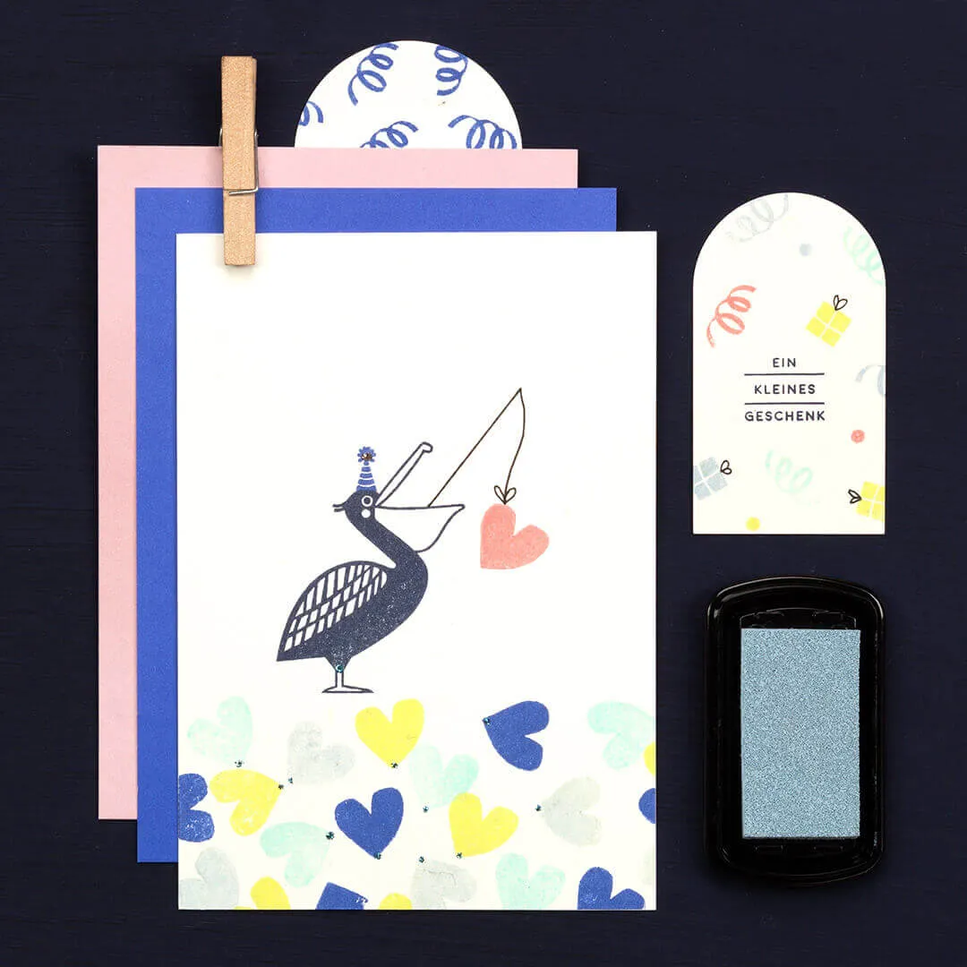 Perlenfischer Partyhat stripes mini Stempel 10x5mm