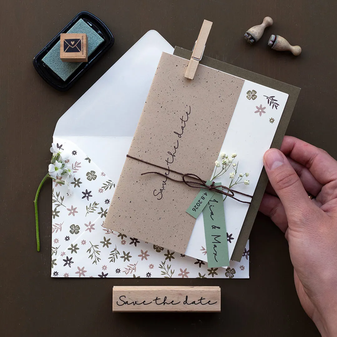 Perlenfischer Save the Date 2 Stempel für Hochzeitseinladung