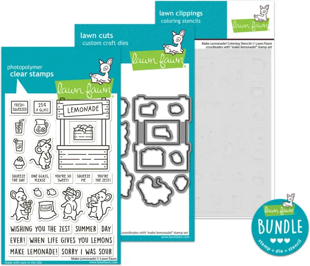 Lawn Fawn Make Lemonade Bundle Stempel Stanz Set