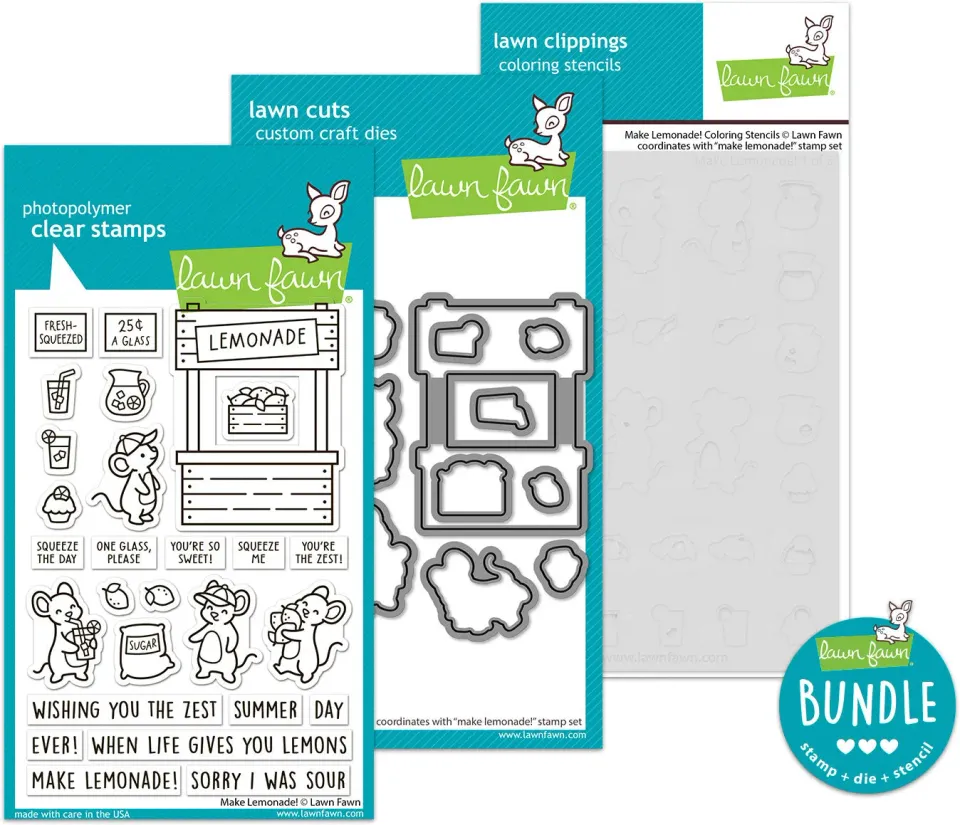 Lawn Fawn Make Lemonade Bundle Stempel Stanz Set