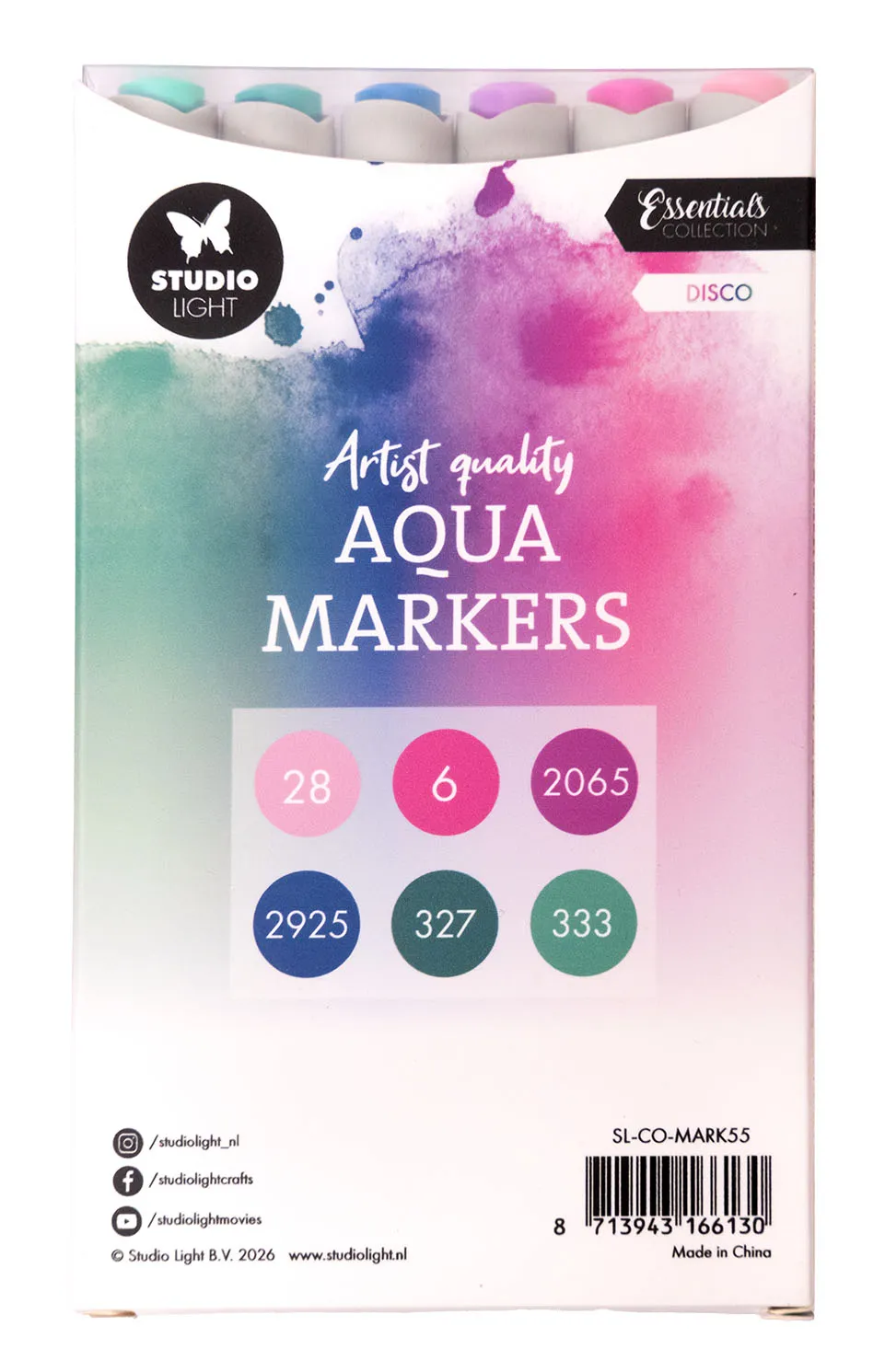 Studio Light Essentials Aqua Marker Disco 6 Stück wasserbasiert