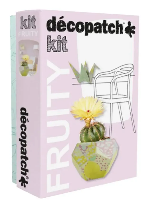 décopatch KIT023C Bastelset Fruity Vase Kranich