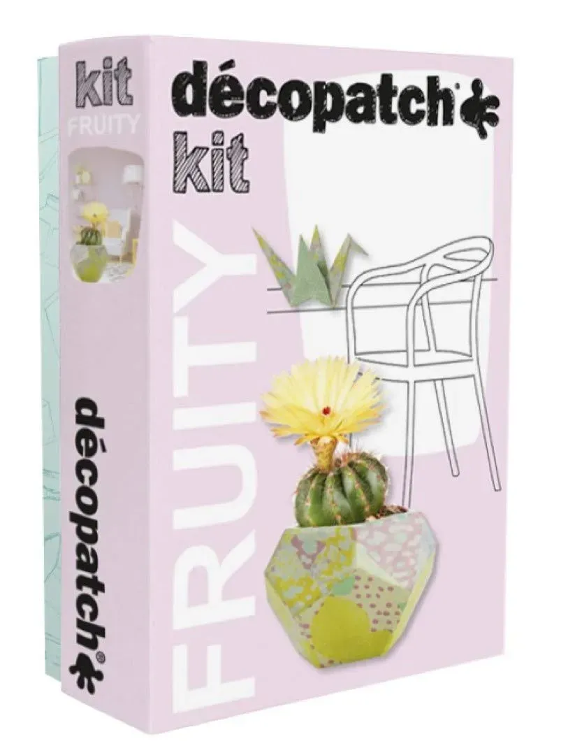 décopatch KIT023C Bastelset Fruity Vase Kranich