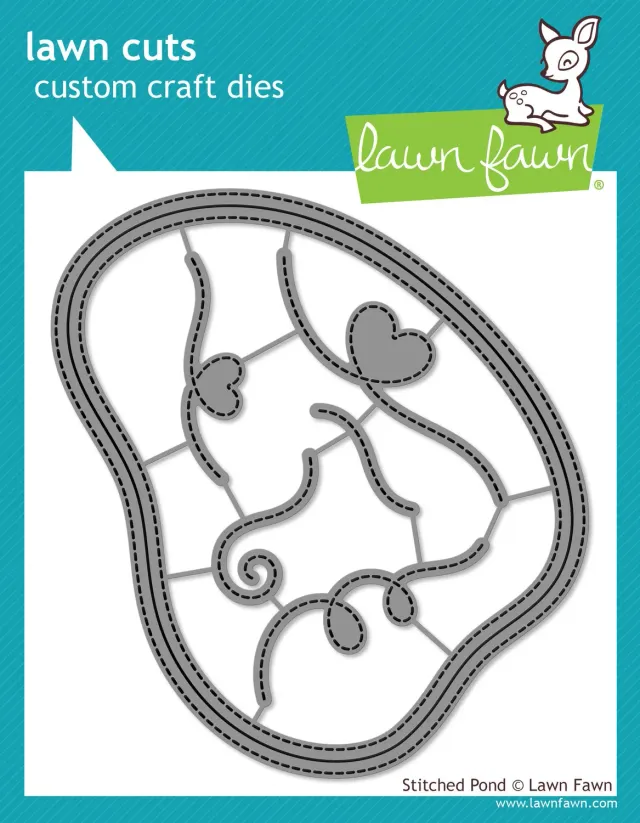 Lawn Fawn Lawn Cuts Stitched Pond Stanzschablone genäht
