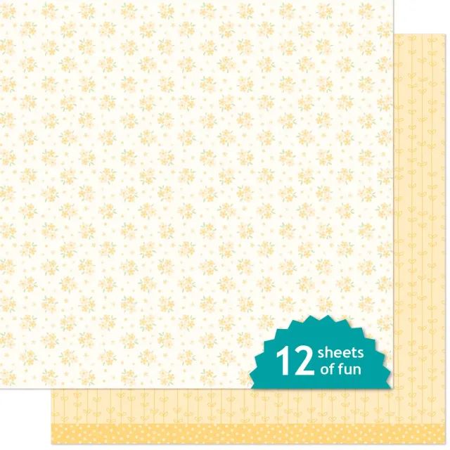 Lawn Fawn Blissful Blossoms Marigold LF4004 Designpapier 30x30 orange
