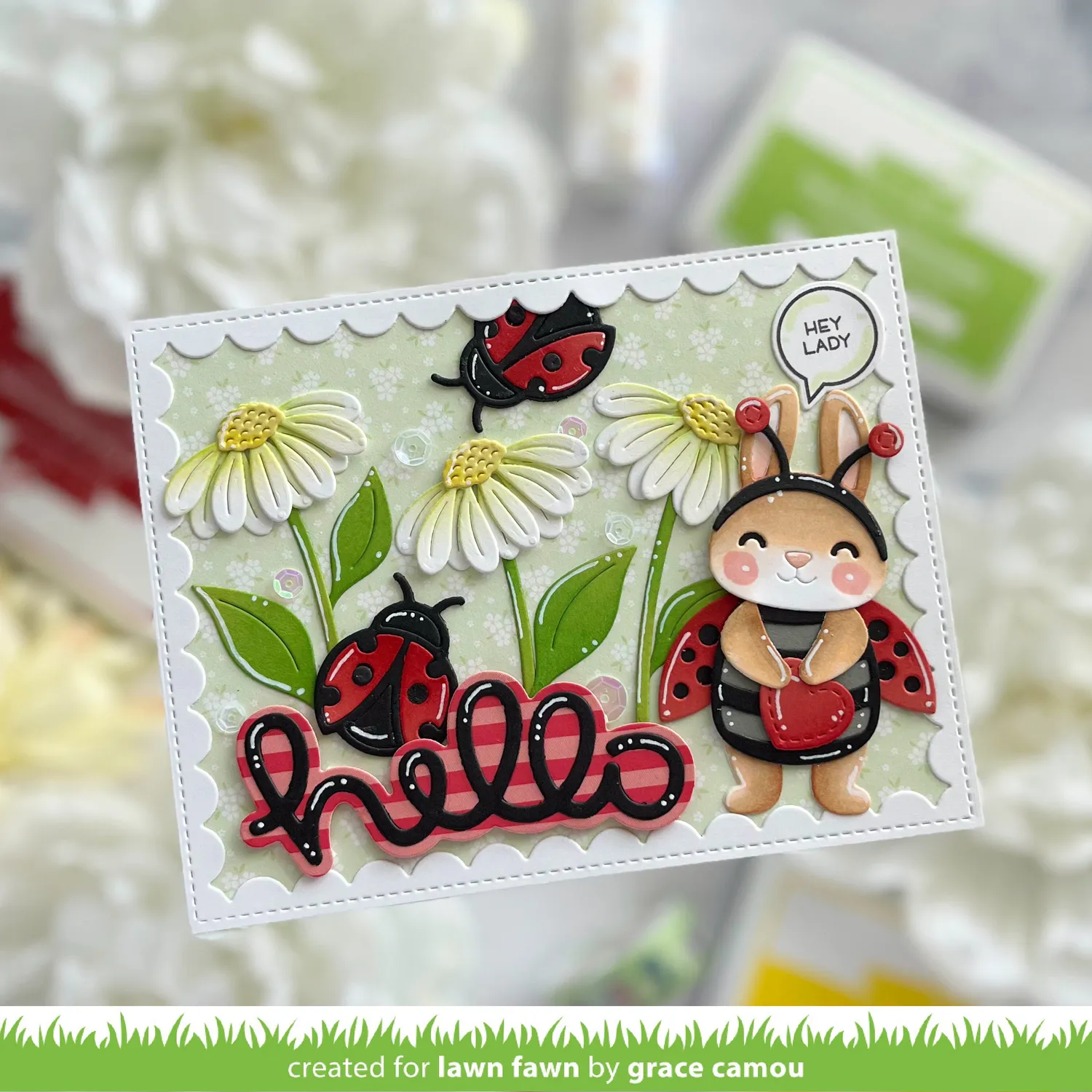 Lawn Fawn Scripty Hello Outline Stanze Add-on