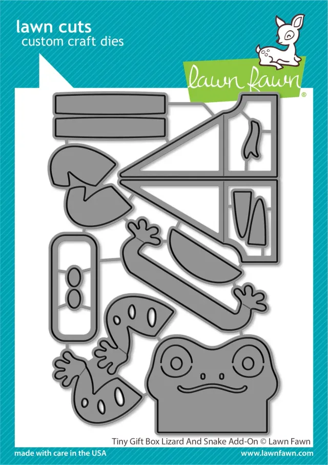 Lawn Fawn Tiny Gift Box Lizard Snake Stanzschablonen Add-On