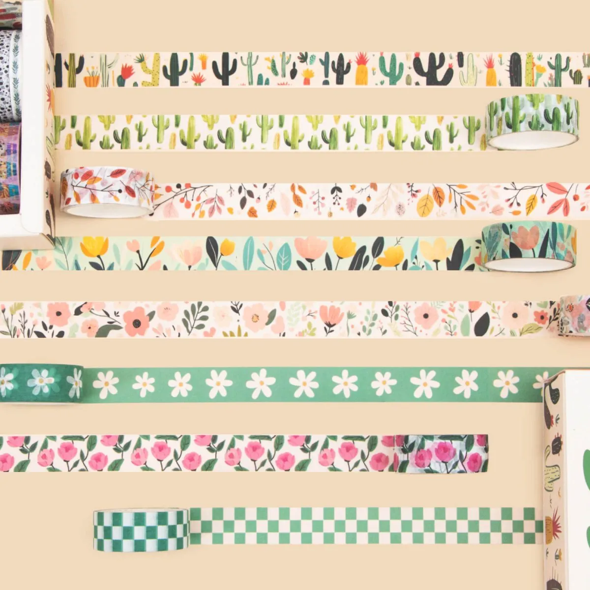 Ieebee Assorted Washi Tape Set 55 Rollen Floral Geometrisch
