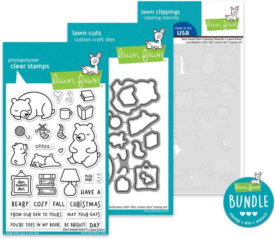 Lawn Fawn Den Sweet Den Bundle Stempel+Stanze Winter