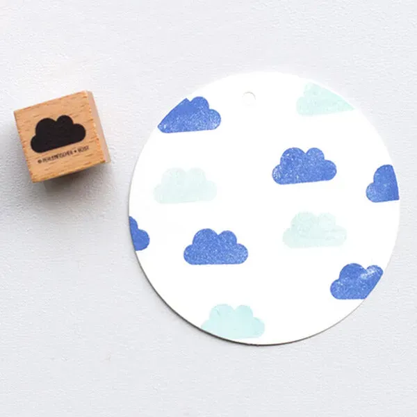 Perlenfischer Wolke voll Stempel 10x18 mm Himmel