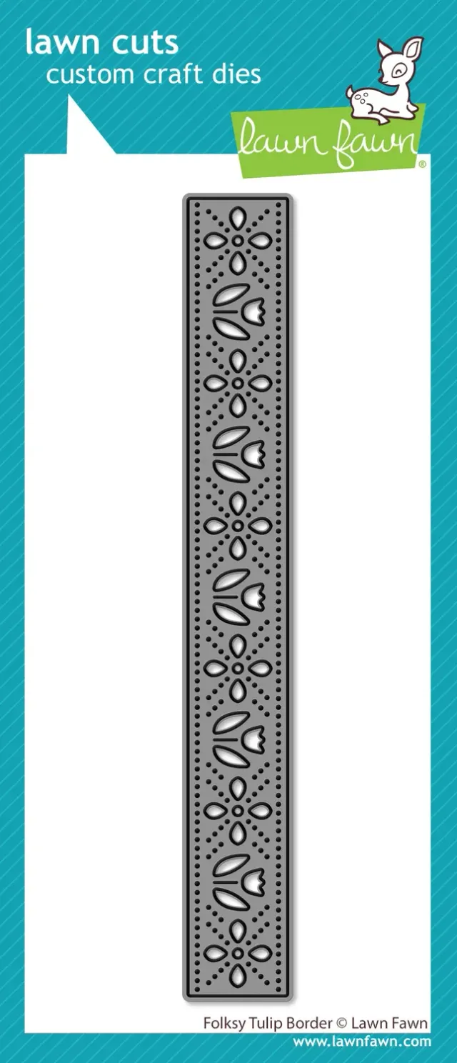 Lawn Fawn Folksy Tulip Border Stanzschablone