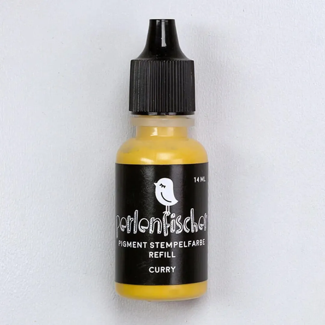 Perlenfischer Pigment Refill Stempelfarbe Curry 14 ml lichtecht