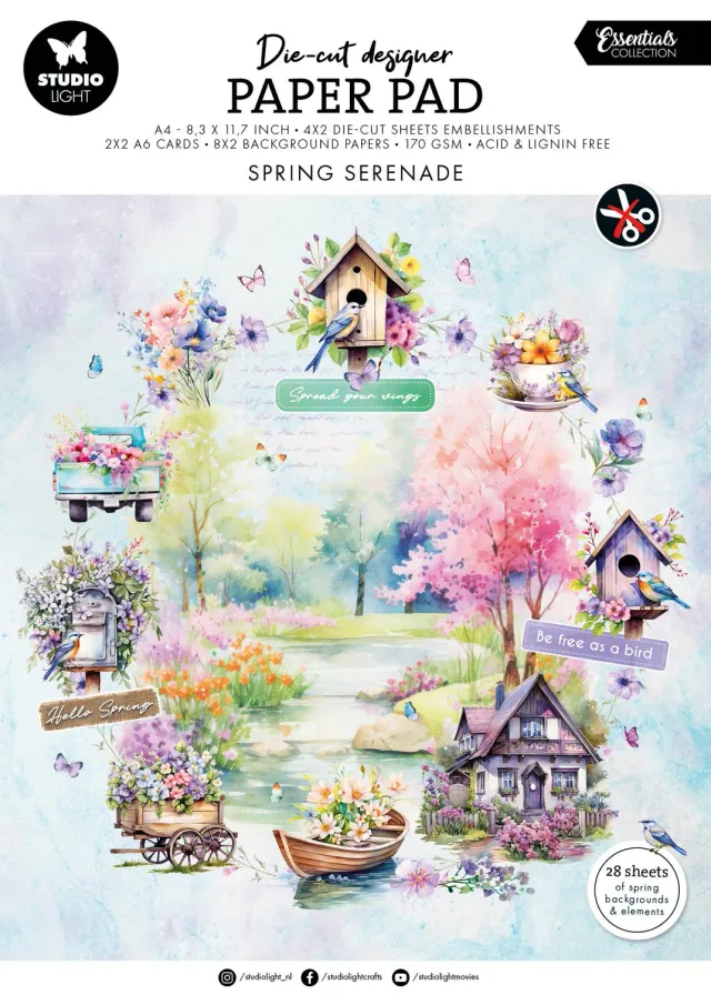 StudioLight Essentials Spring Serenade Papierblock A4 Motive