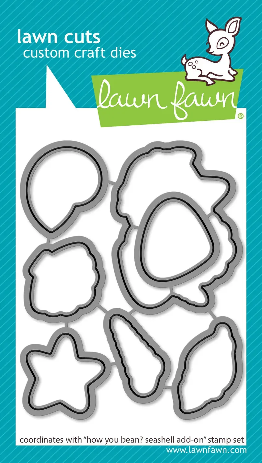 Lawn Fawn How You Bean Seashell Add-On Stanzschablonen Muscheln