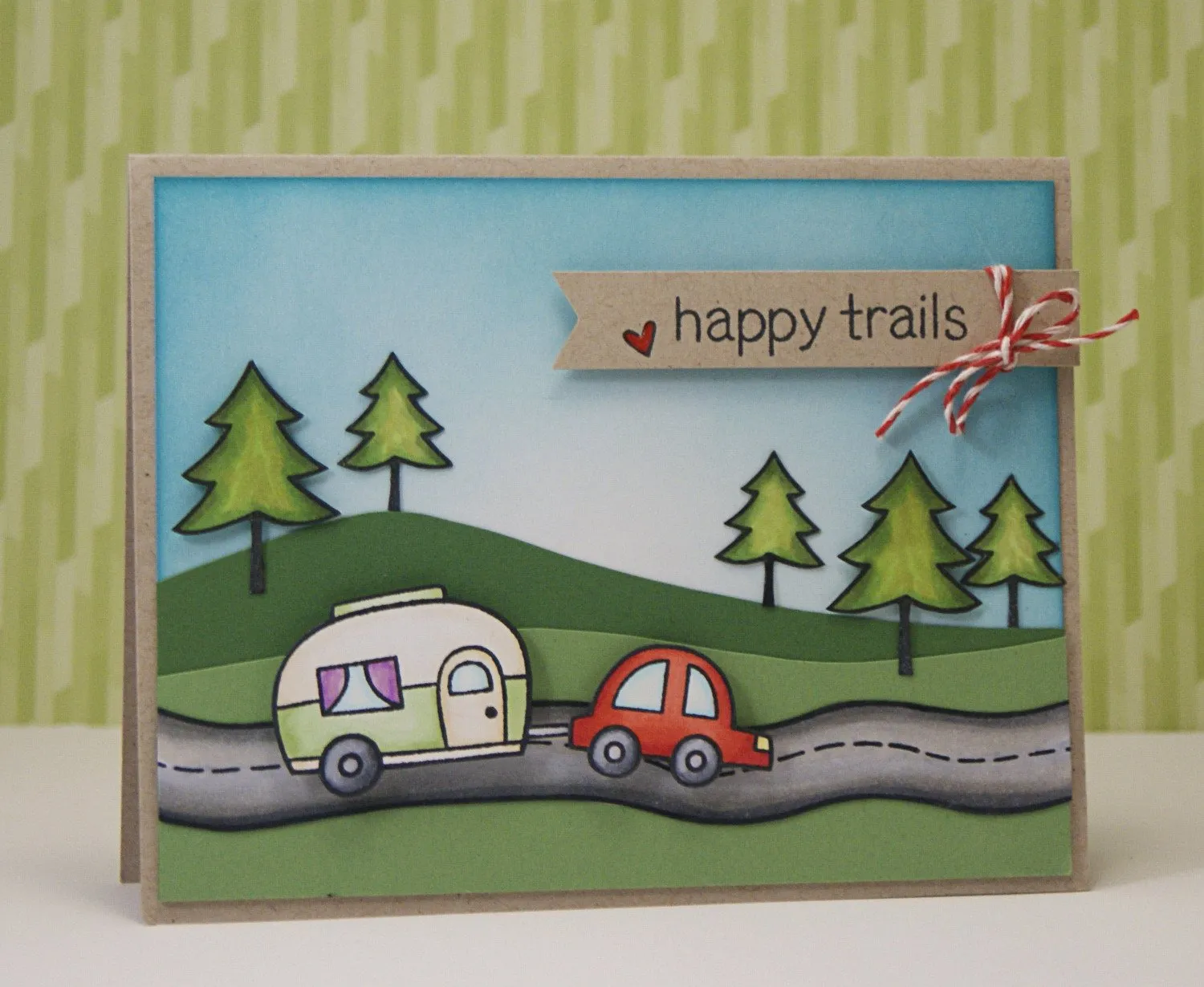 Lawn Fawn Happy Trails Stempelset Camping 12 Stempel