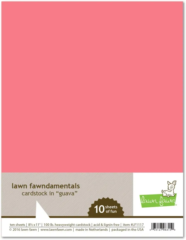 Lawn Fawn LF1117 Cardstock Guava 10 Blatt rosa