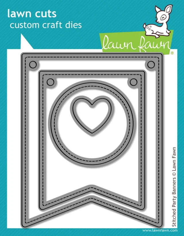 Lawn Fawn Lawn Cuts Stitched Party Banners Stanzschablonen 4-teilig