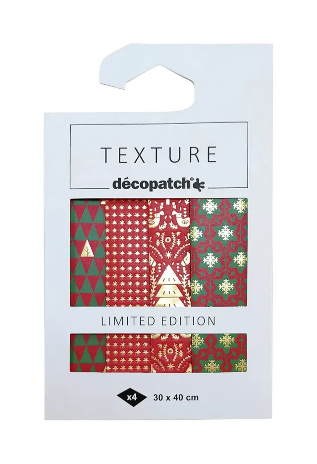 décopatch Foil Papier Dalécarlie 4 Bögen Metallic